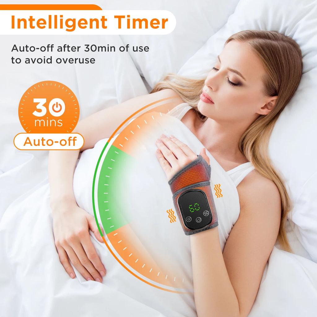 Resturiva™ WristEase Wrist Massager with Heat & Vibration