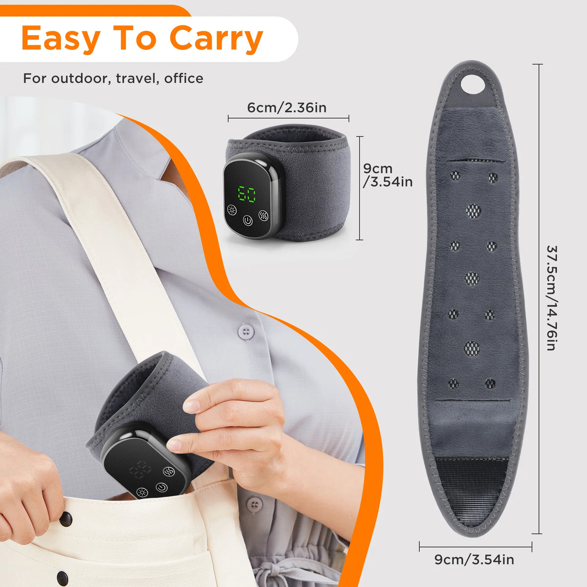 Resturiva™ WristEase Wrist Massager with Heat & Vibration