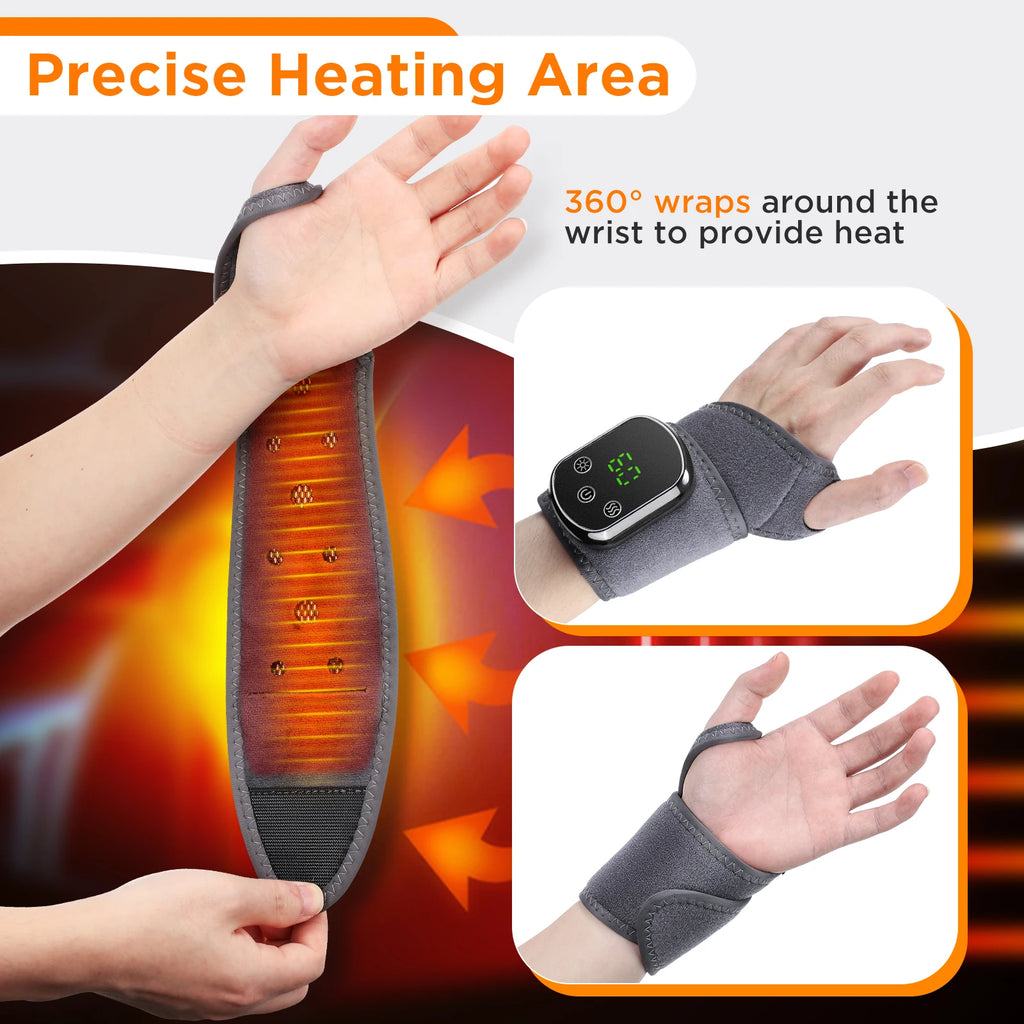 Resturiva™ WristEase Wrist Massager with Heat & Vibration