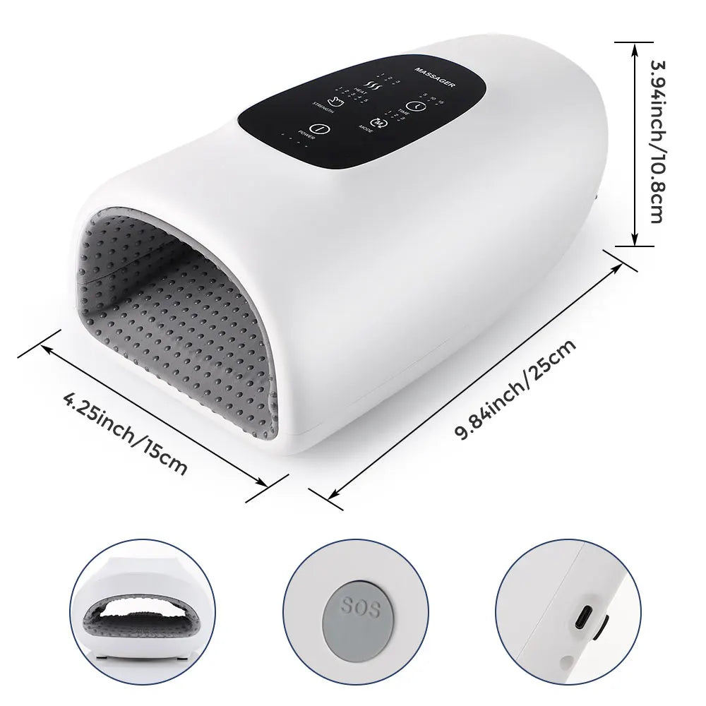 Resturiva™ AirFlow Compression Hand Massager with Heat & Vibration