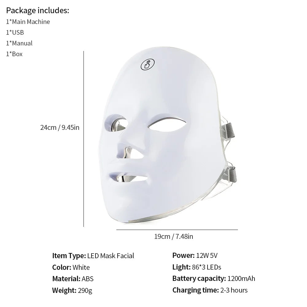 Resturiva™ 7-Color LED Face and Neck Mask